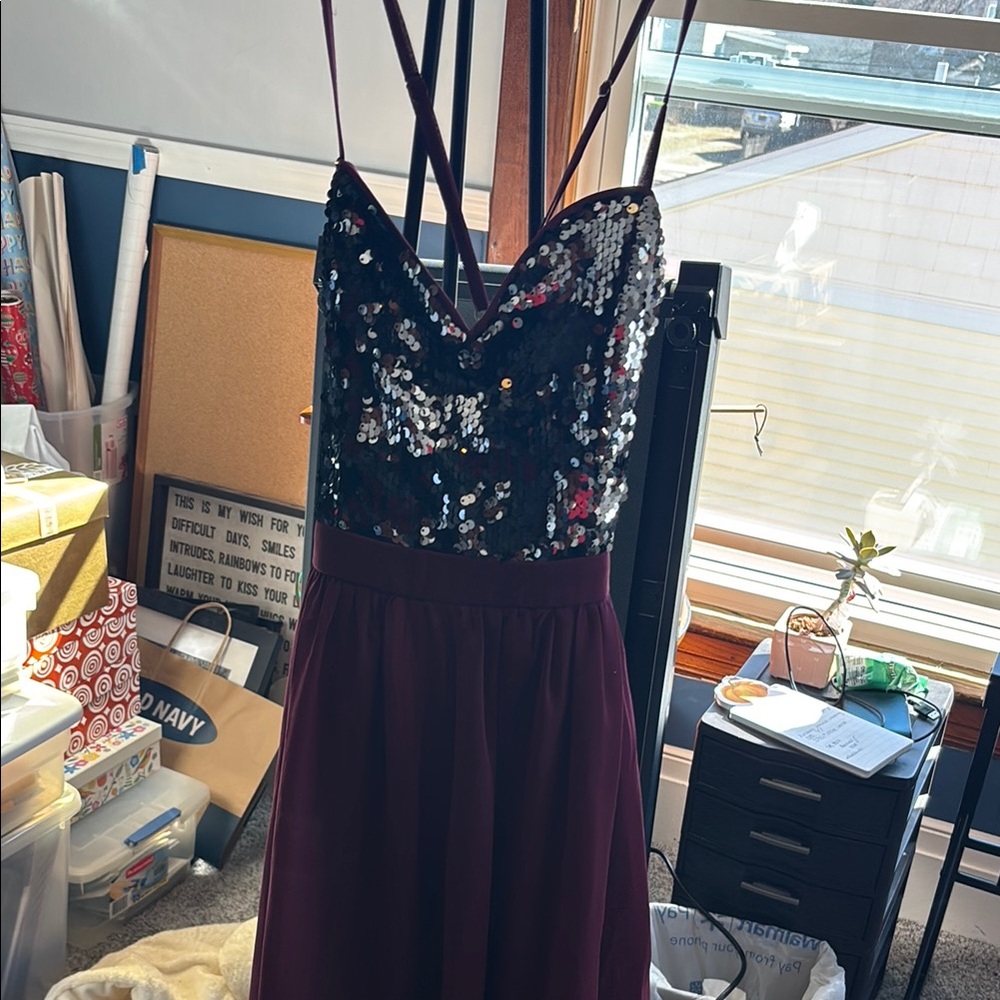 Sequin Burgundy Dress